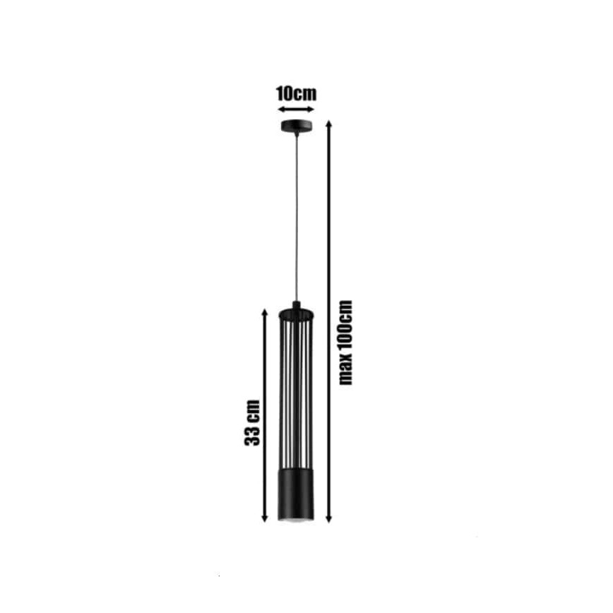 Luster na lanku PRESCOT 1xGU10/40W/230V čierna