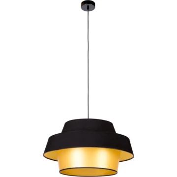 Luster na lanku PRETO GOLD 1xE27/60W/230V