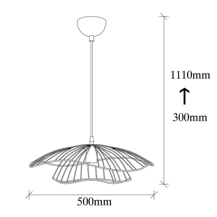 Luster na lanku TEL 1xE27/40W/230V