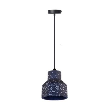 Luster na lanku TERRAZZO 1xE27/60W/230V pr. 12 cm čierna