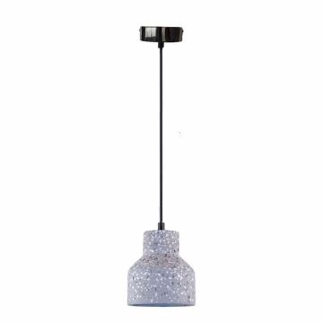 Luster na lanku TERRAZZO 1xE27/60W/230V pr. 12 cm šedá