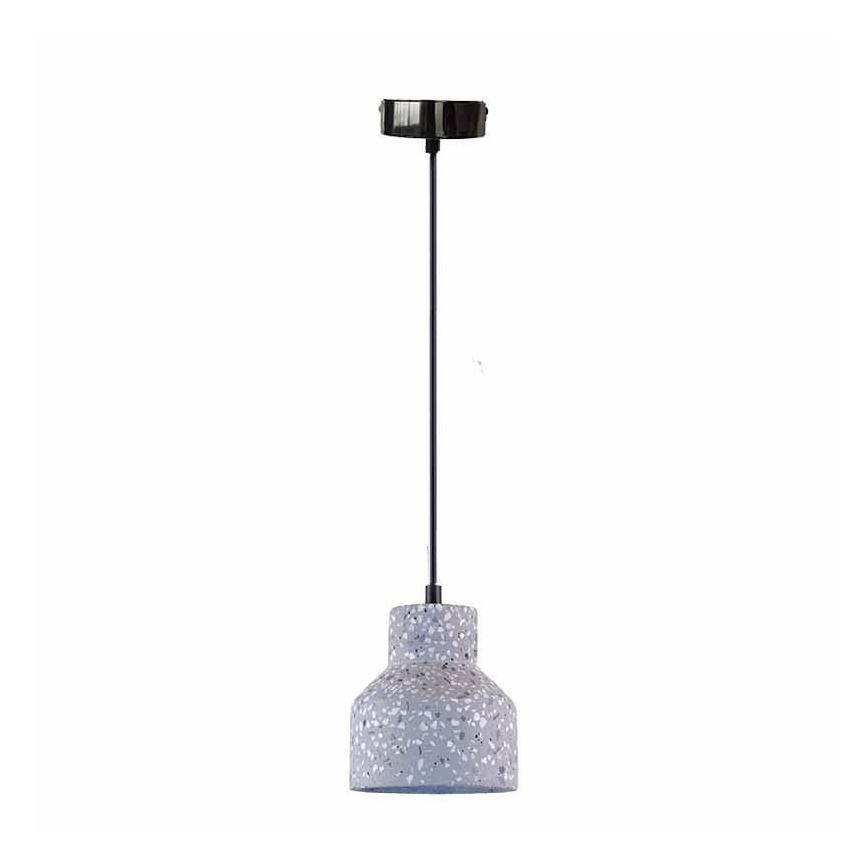 Luster na lanku TERRAZZO 1xE27/60W/230V pr. 12 cm šedá