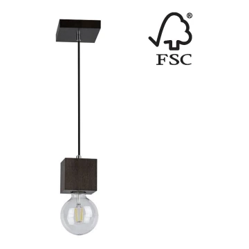 Luster na lanku TRONGO ROUND 1xE27/60W/230V buk –  – FSC certifikované