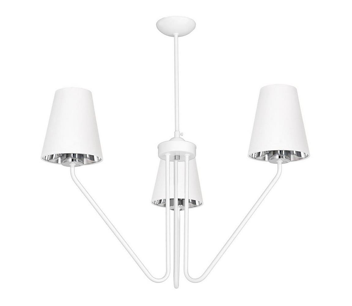  Luster na tyči VICTORIA 3xE27/60W/230V biela 