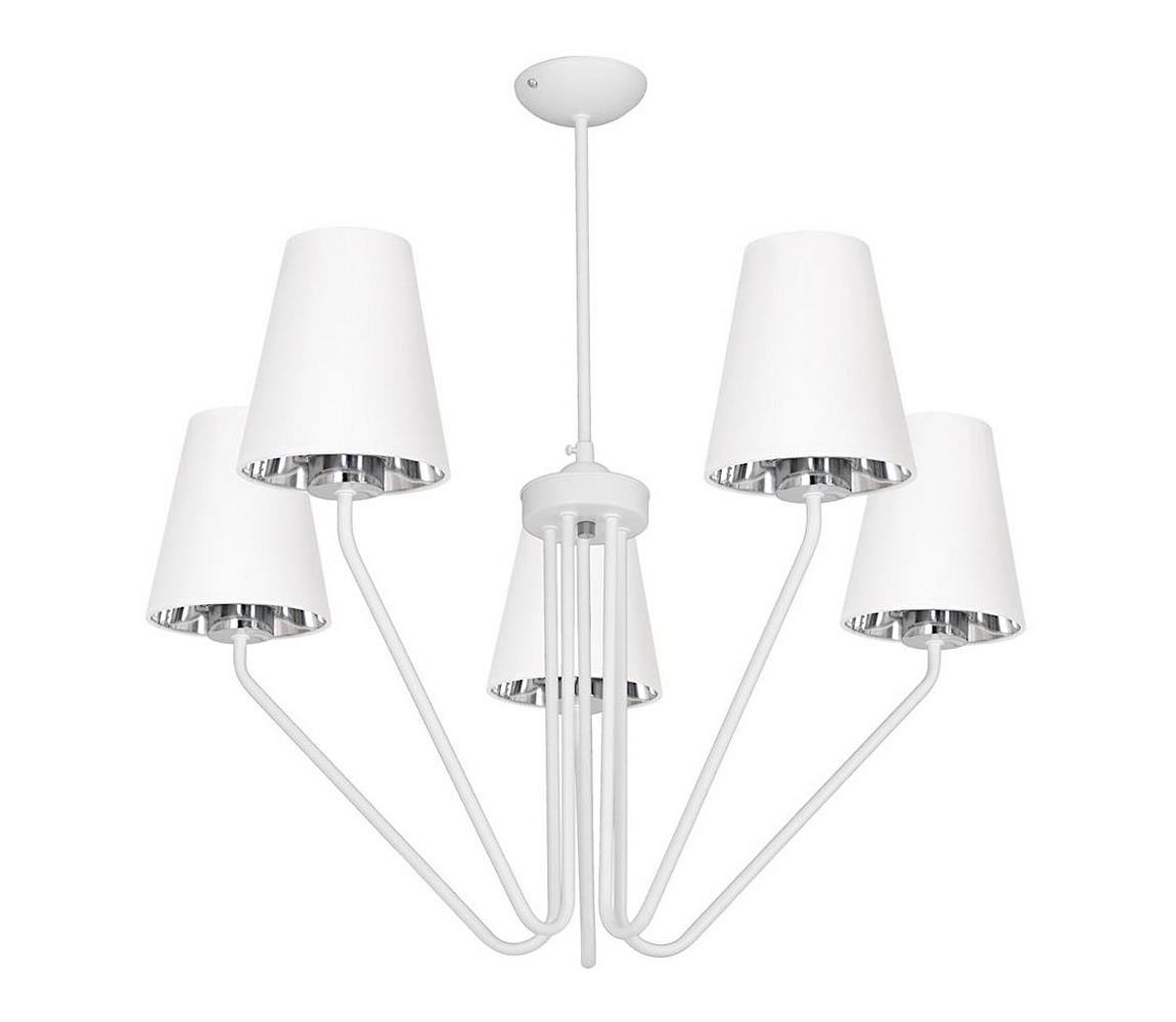  Luster na tyči VICTORIA 5xE27/60W/230V biela 