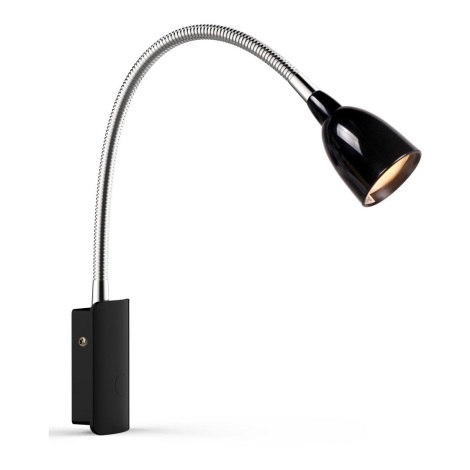 Markslöjd 105940 - LED Flexibilná lampička TULIP LED/2,5W/230V čierna