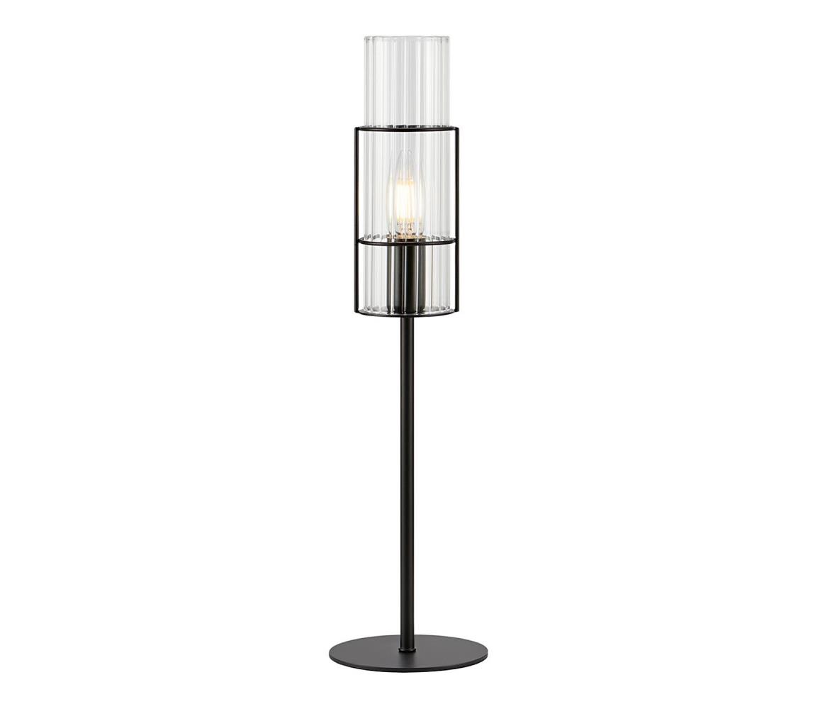 Markslöjd Markslöjd 108555 - Stolná lampa TUBO 1xE14/40W/230V 50 cm čierna/číra 