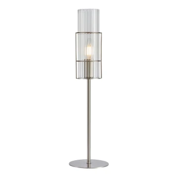 Markslöjd 108557 - Stolná lampa TUBO 1xE14/40W/230V 50 cm lesklý chróm/číra