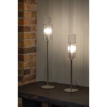 Markslöjd 108557 - Stolná lampa TUBO 1xE14/40W/230V 50 cm lesklý chróm/číra