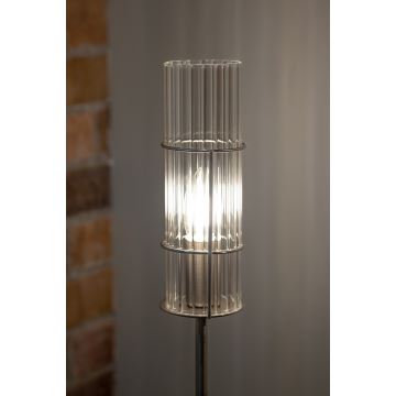 Markslöjd 108558 - Stolná lampa TUBO 1xE14/40W/230V 65 cm lesklý chróm/číra