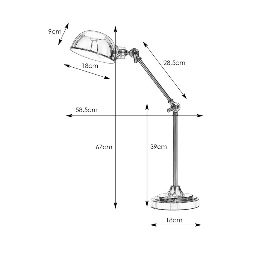 Markslöjd 108584 - Stolná lampa PORTLAND 1xE27/40W/230V čierna