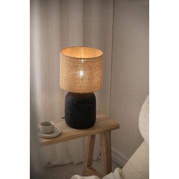Markslöjd 108684 - Stolná lampa MONTAGNA 1xE14/40W/230V 45 cm béžová/čierna