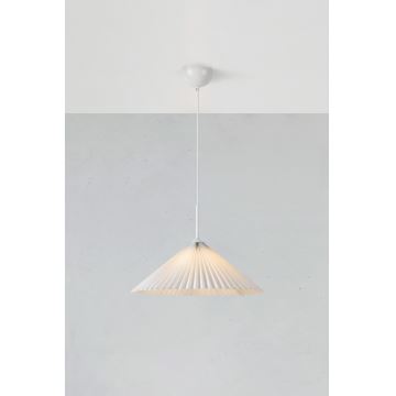 Markslöjd 108711 - Luster na lanku PLISADO 1xE27/40W/230V pr. 50 cm biela