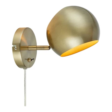 Markslöjd 108754 - Nástenná lampa EDGAR 1xE14/40W/230V zlatá