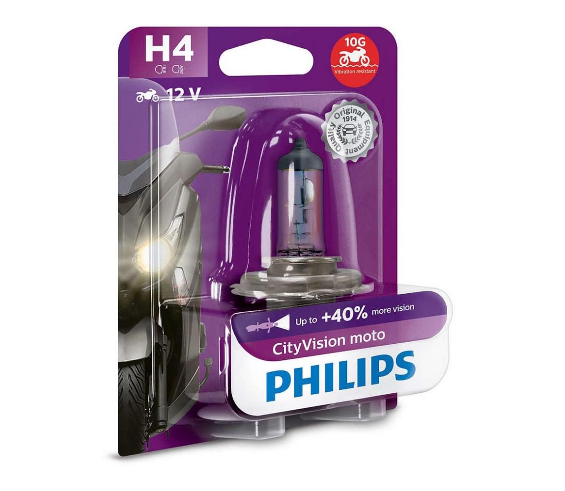 Philips Motožiarovka Philips X-TREME CITY VISION MOTO 12342CTVBW H4 P43t-38/55W/12V 3200K 