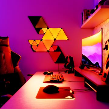 Nanoleaf - Rozširovacia SADA 10x LED RGBW Stmievateľný panel MINI TRIANGLES LED/0,54W/230V 1200-6500K Wi-Fi