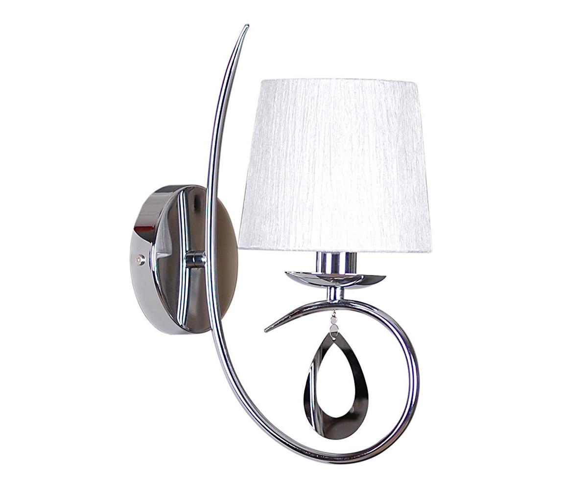 Obrázok Candellux Nástenná lampa ARNIKA 1xE14/40W/230V lesklý chróm/biela CA0643