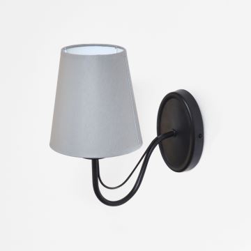 Nástenná lampa MALBO 1xE27/60W/230V šedá/čierna