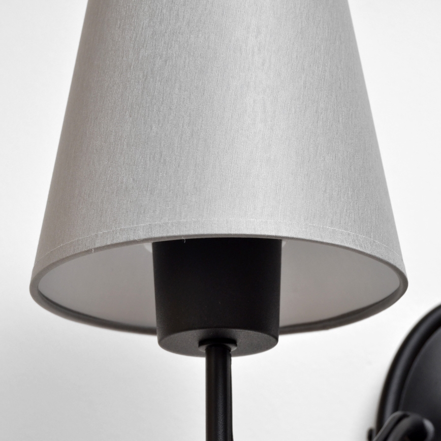 Nástenná lampa MALBO 1xE27/60W/230V šedá/čierna