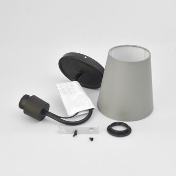 Nástenná lampa MALBO 1xE27/60W/230V šedá/čierna