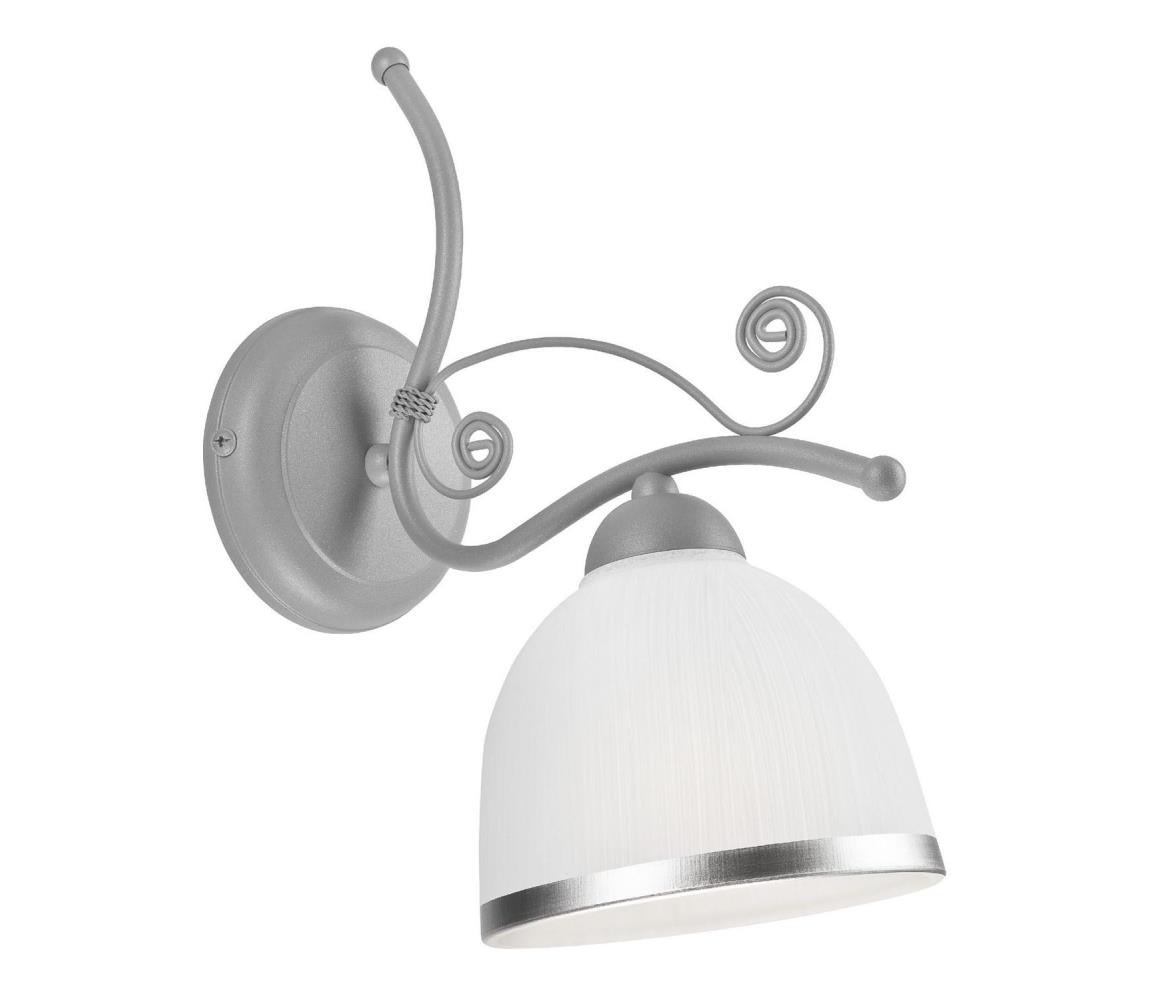  Nástenná lampa RETRO II 1xE27/60W/230V strieborná 