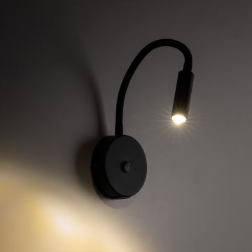Nástenná lampa s USB portem LAGOS 1xG9/6W/5V čierna