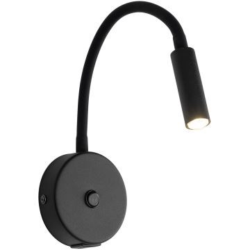 Nástenná lampa s USB portem LAGOS 1xG9/6W/5V čierna