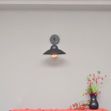 Nástenná lampa SORAPIS 1xE27/15W/230V čierna