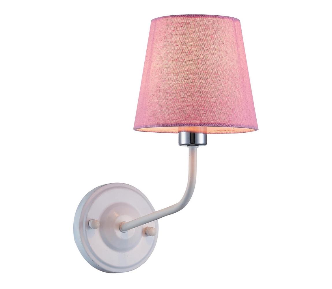  Nástenná lampa YORK 1xE14/60W/230V ružová/biela 