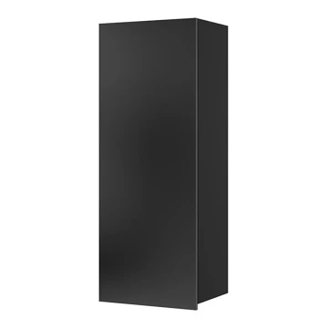 Nástenná skrinka PAVO 117x45 cm lesklá čierna/matná čierna