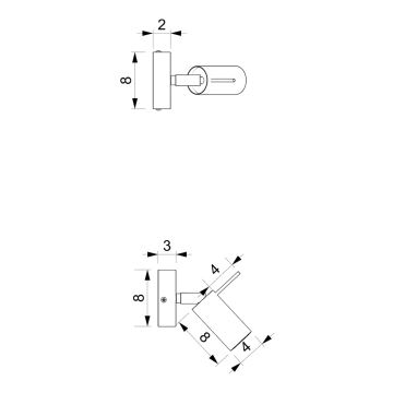 Nástenné bodové svietidlo PRESTON 1xGU10/MR11/40W/230V biela/zlatá