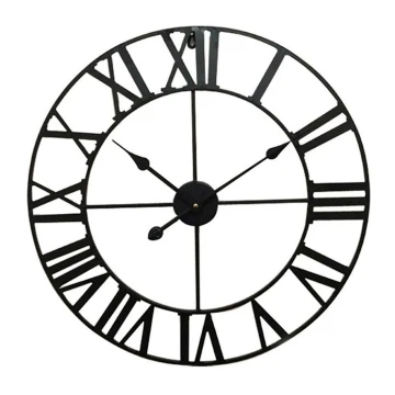 Nástenné hodiny 1xAA pr. 60 cm čierna