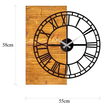 Nástenné hodiny 55x58 cm 1xAA drevo/kov
