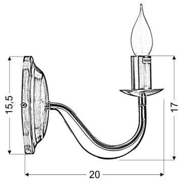 Nástenné svietidlo MUZA 1xE14/40W/230V