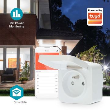 Inteligentná zásuvka 3680W/230V/ Typ E/16A Wi-Fi Tuya IP44