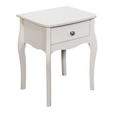 Nočný stolík BAROQUE 55x45 cm biela