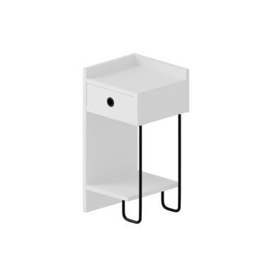 Nočný stolík CACTUS 60x29,5 cm biela/čierna