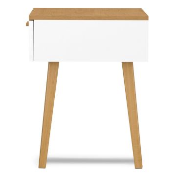 Nočný stolík FRISK 60x48 cm prírodný dub/biela