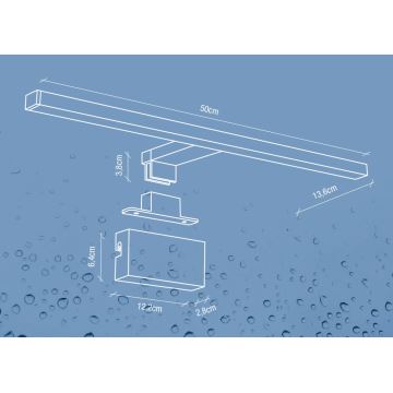 Nordlux - LED Kúpeľňové osvetlenie zrkadla MARLEE LED/8,9W/230V IP44 4000K 50 cm čierna