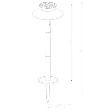 Nordlux - LED Solárna lampa so senzorom JUSTINA LED/5W/3,7V IP44