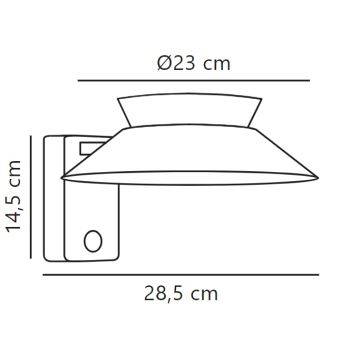 Nordlux - LED Solárne nástenné svietidlo so senzorom JUSTINA LED/5W/3,7V IP44