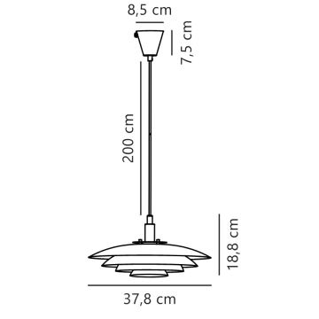 Nordlux - Luster na lanku BRETAGNE 1xG9/25W/230V antracit