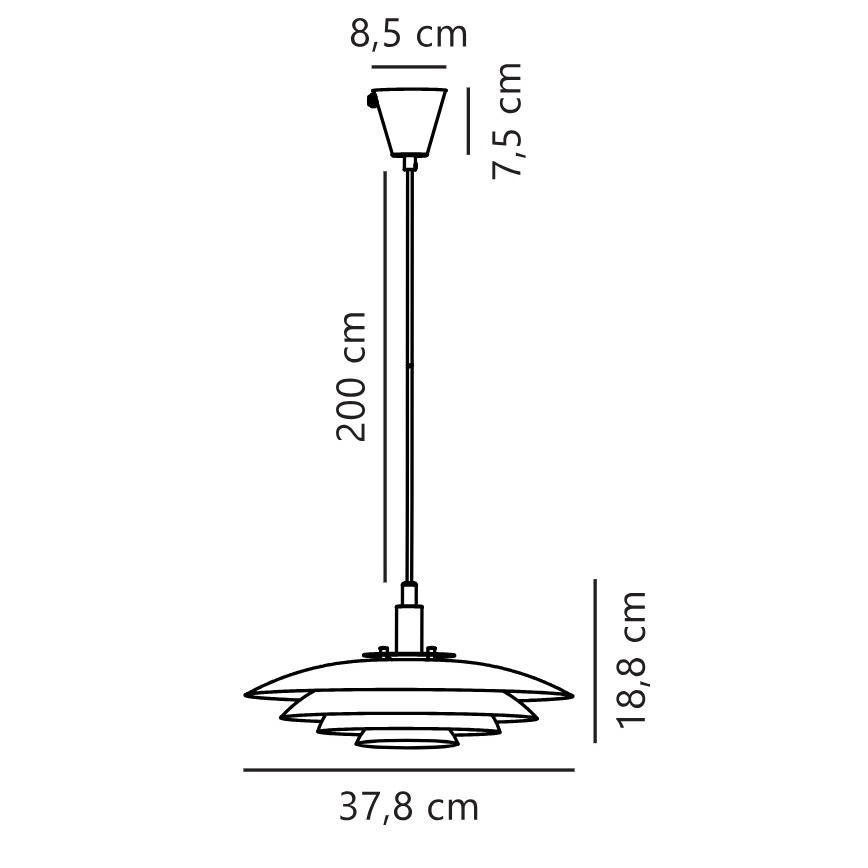 Nordlux - Luster na lanku BRETAGNE 1xG9/25W/230V antracit