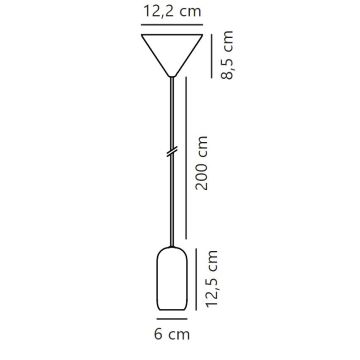 Nordlux - Luster na lanku NOTTI 1xE27/40W/230V šedá