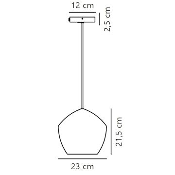 Nordlux - Luster na lanku ORBIFORM 1xE27/40W/230V čierna/šedá