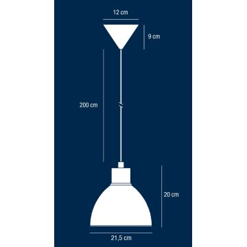 Nordlux - Luster na lanku POP 1xE27/40W/230V čierna/zlatá