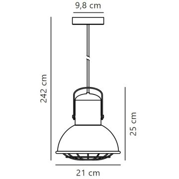 Nordlux - Luster na lanku PORTER 1xE27/60W/230V