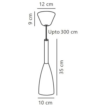 Nordlux - Luster na lanku PURE 1xE27/40W/230V pr. 10 cm čierna/orech