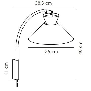 Nordlux - Nástenná lampa DIAL 1xE27/40W/230V biela