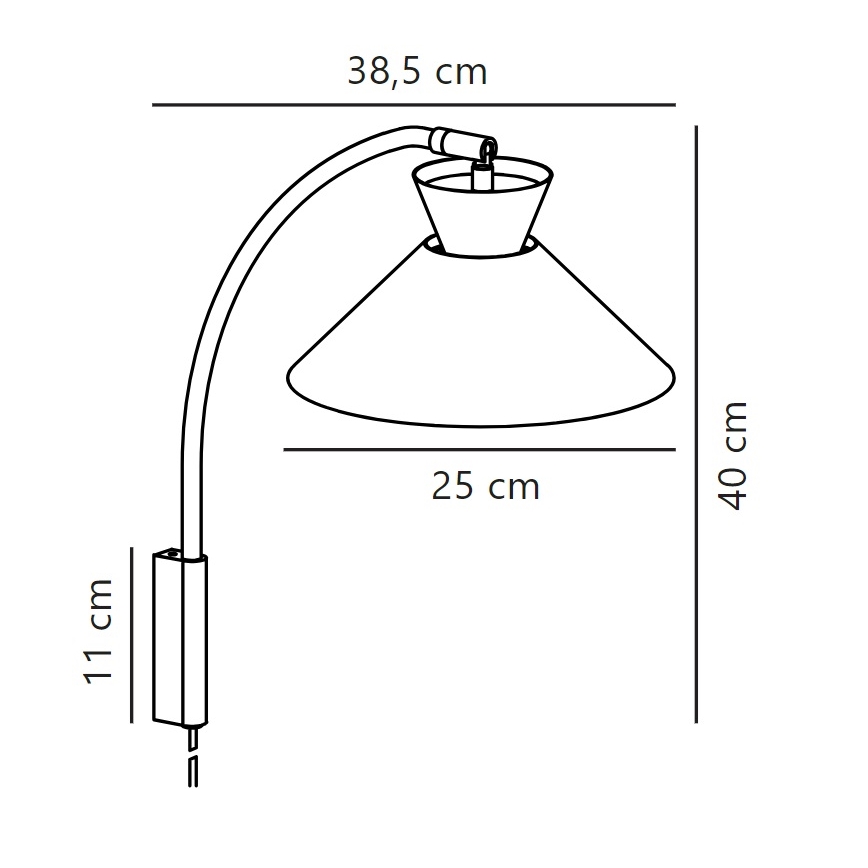 Nordlux - Nástenná lampa DIAL 1xE27/40W/230V biela